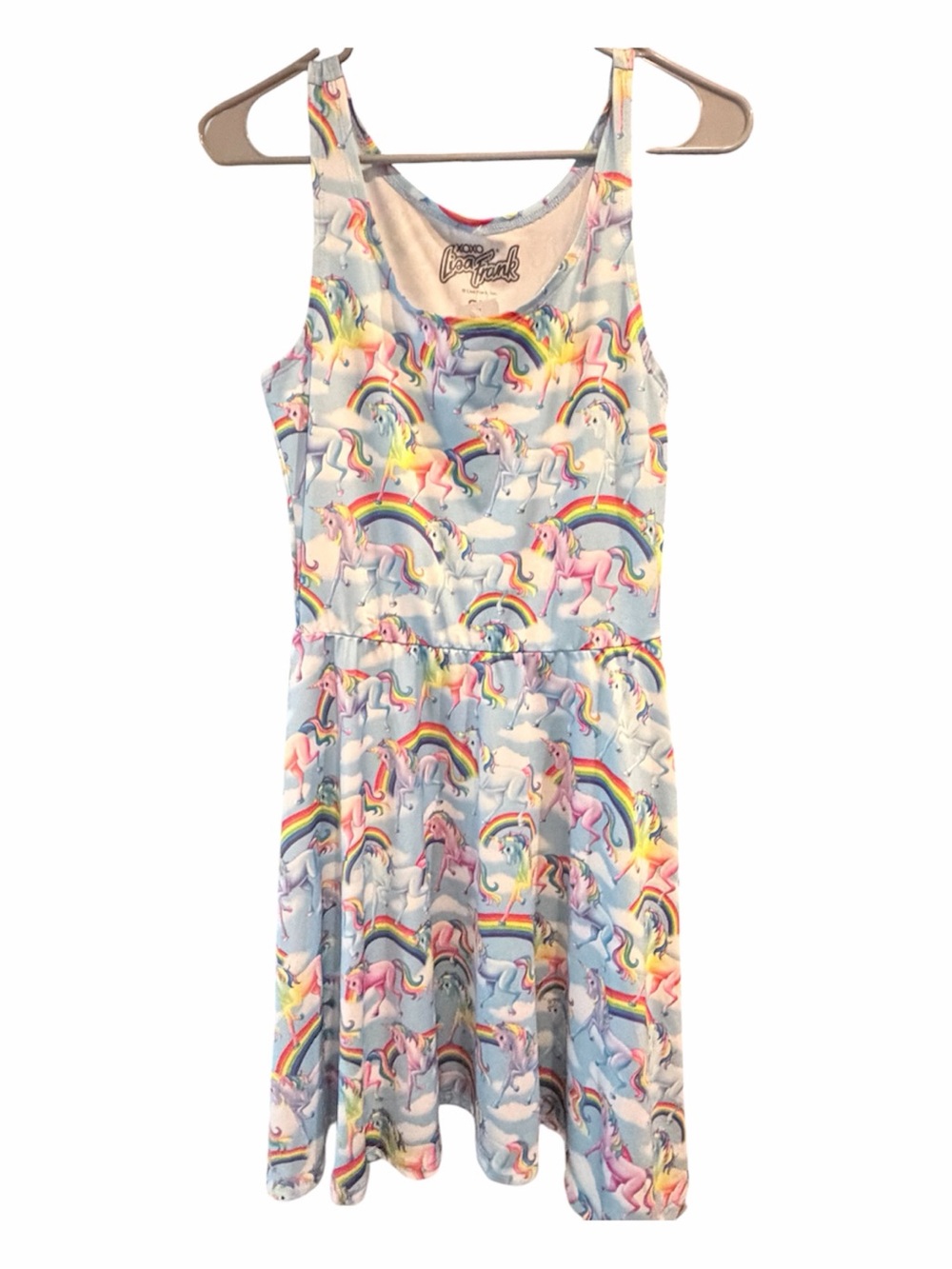 NWT XOXO Lisa Frank Unicorn Rainbow Skater Dress S/M Hot Topic